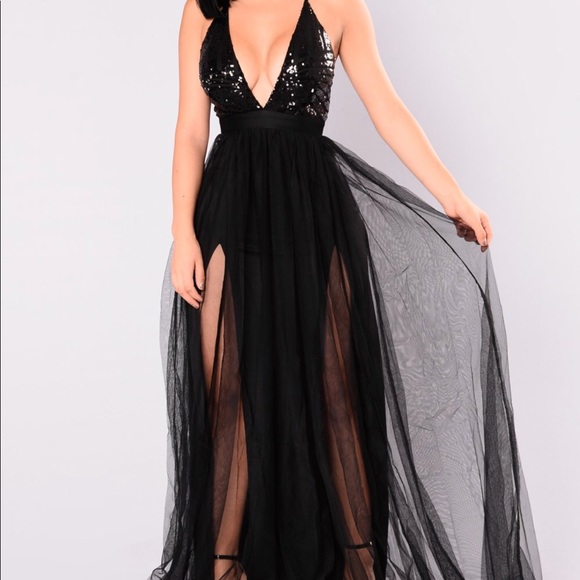 Fashion Nova Dresses & Skirts - Sophisticated Sequins Forman Gown (Black)
